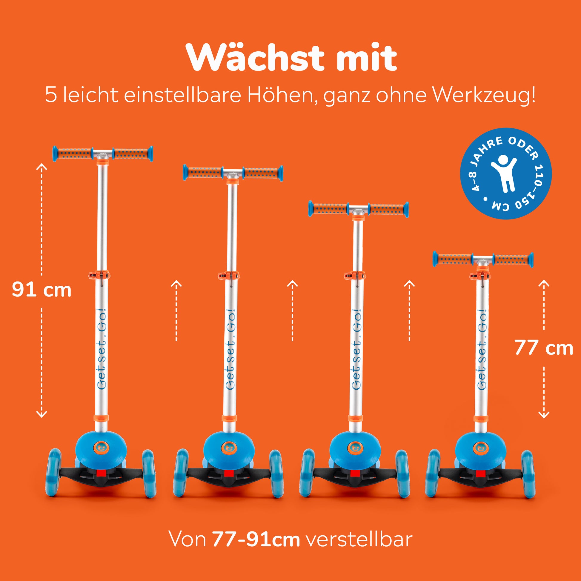 Trunki-Faltbarer-3-Rӓdriger-Roller-Groβ-4-7-Jahre-(Blau)-bild6