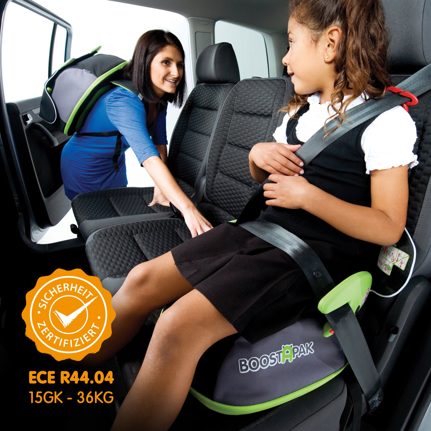 BoostApak Rucksack für Kinderautositze - Grün